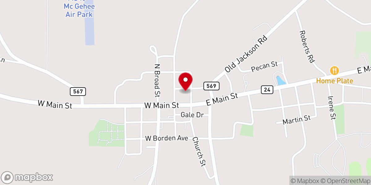 Map showing location of Liberty Presbyterian Church