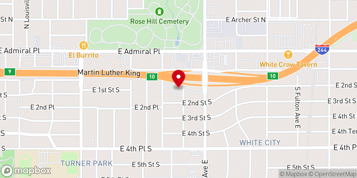 Map showing location of Glad Tidings Assembly of God