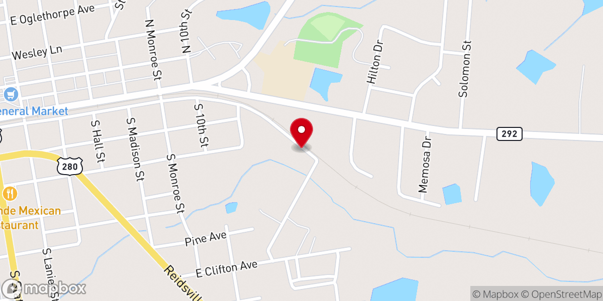 Map showing location of Holy Ghost Assembly
