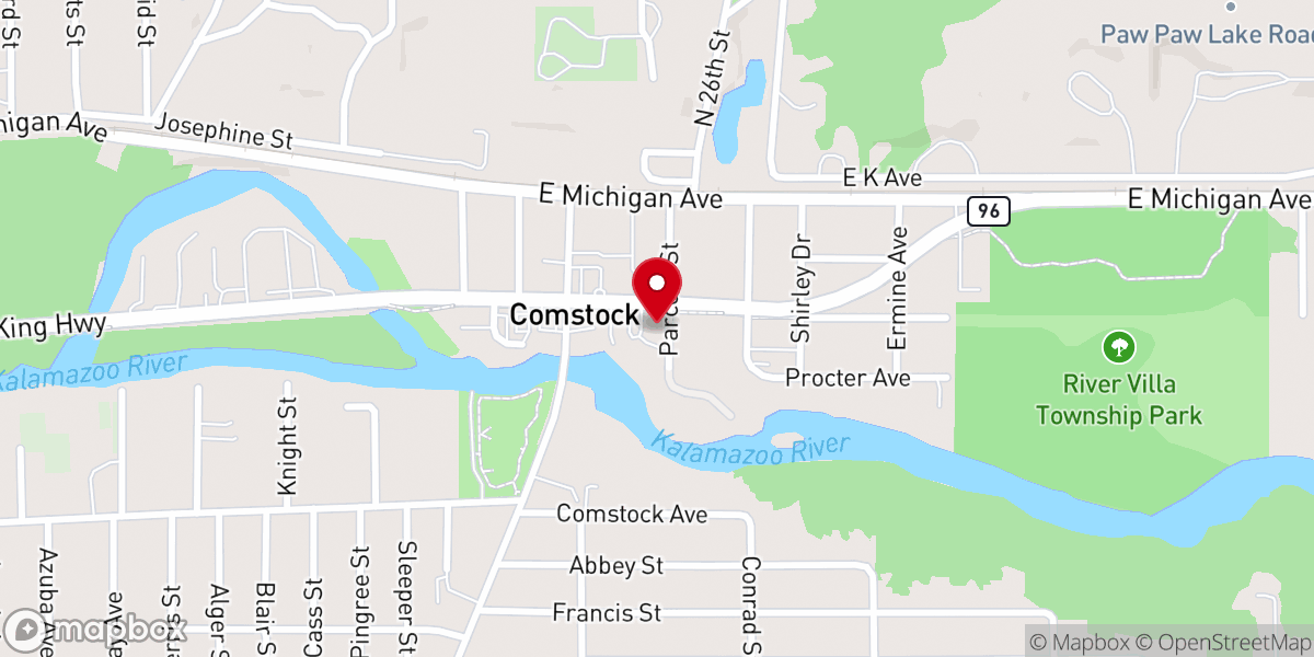 Map showing location of Greater Joy Church