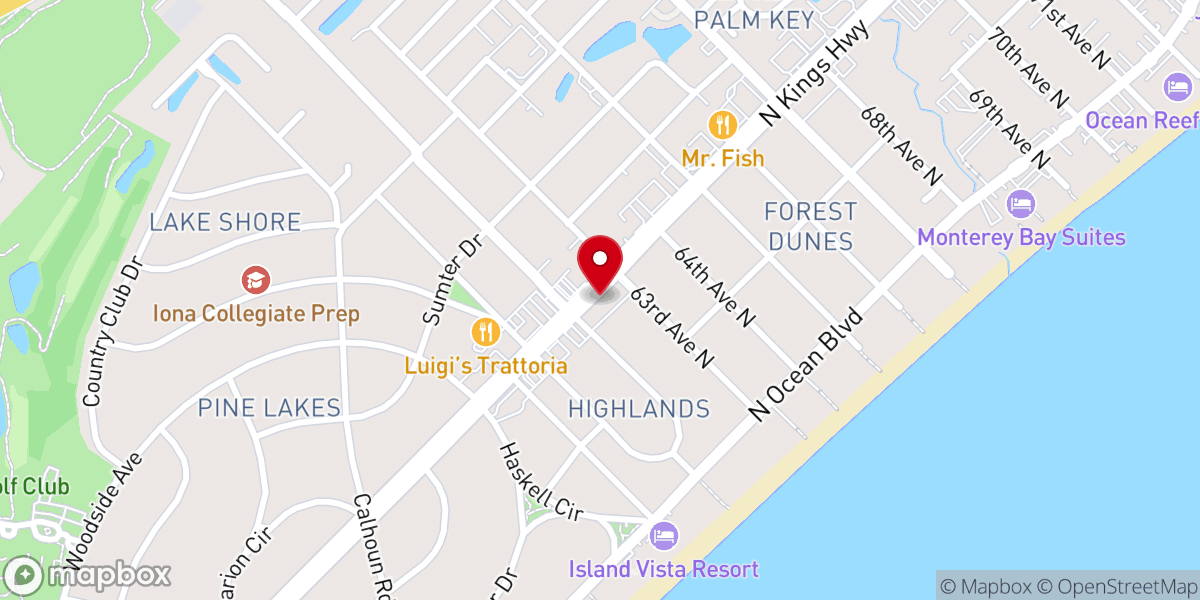 Map showing location of Saint Philips Lutheran Church