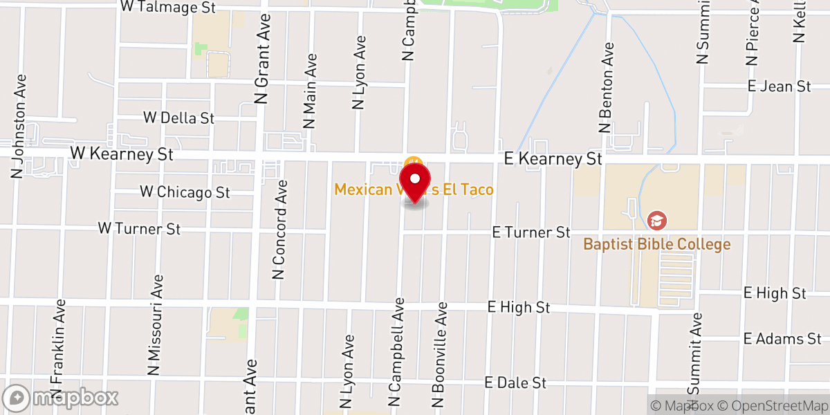 Map showing location of North Side Assembly of God