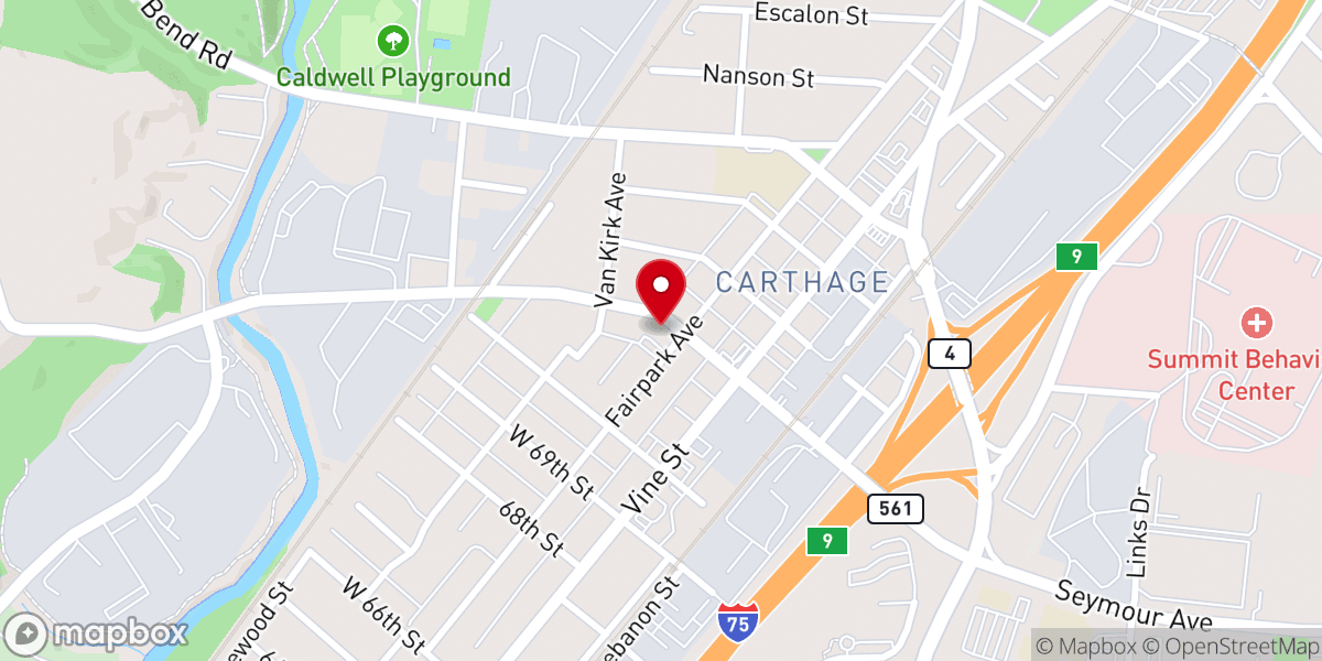 Map showing location of Saint Charles Borromeo Catholic Church