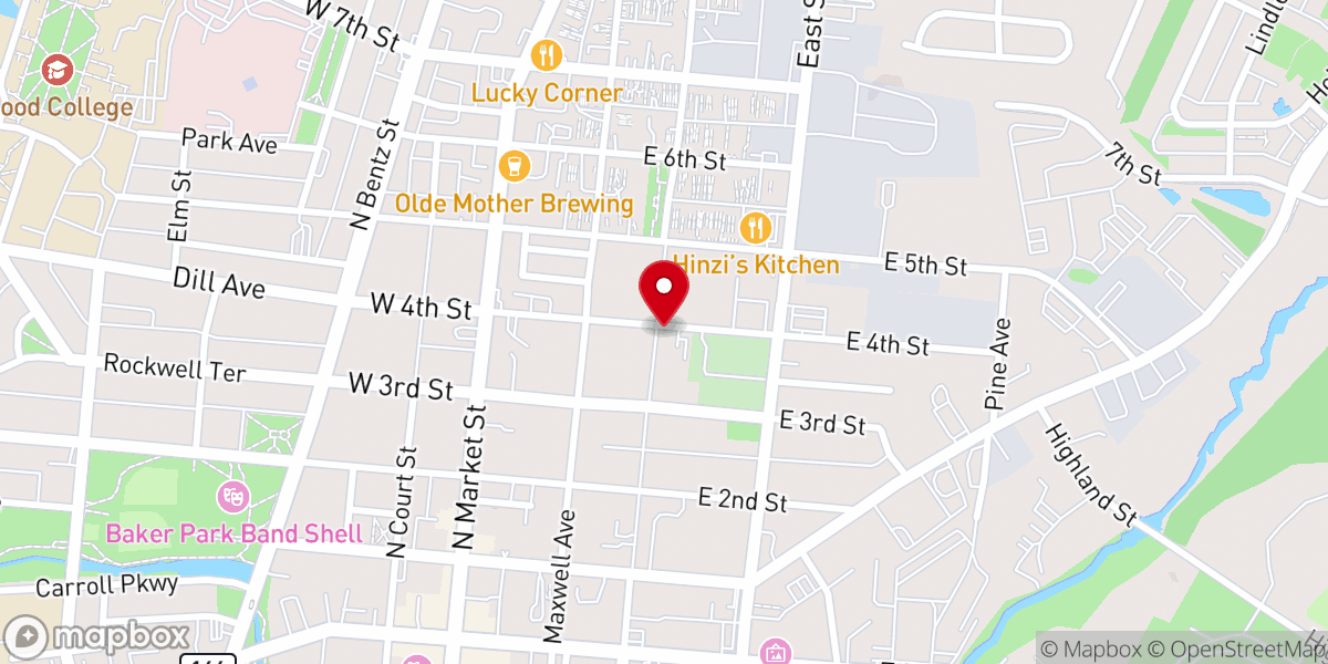 Map showing location of 24-7 Prayer Room Frederick