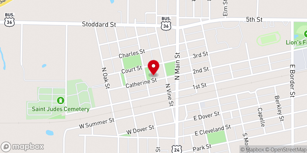 Map showing location of Monroe City United Methodist