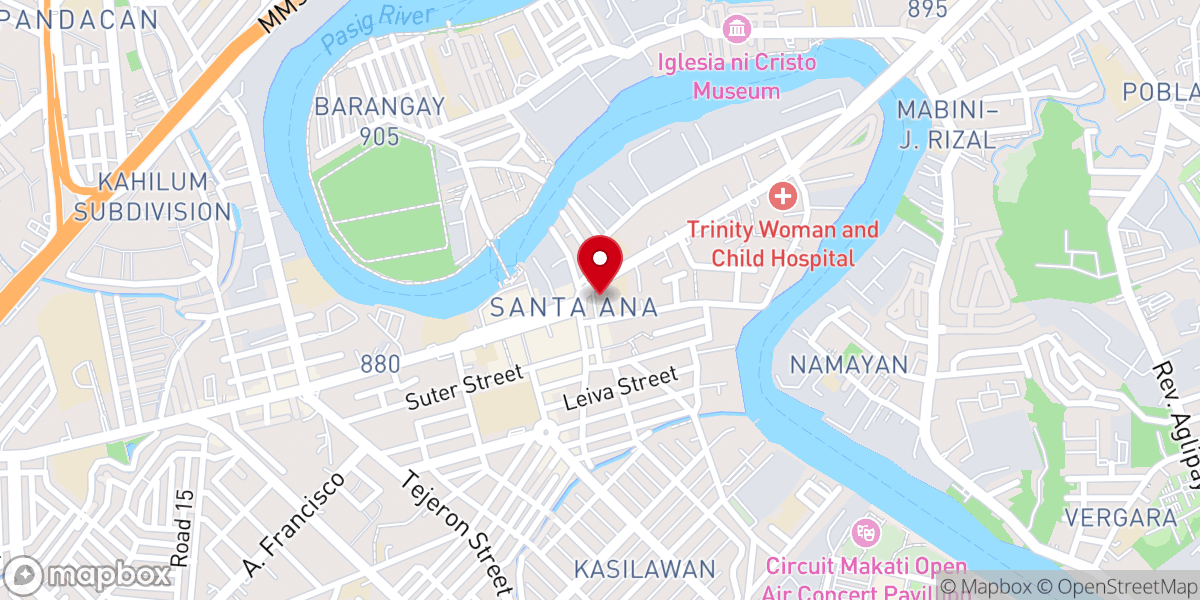 Map showing location of Our Lady of the Abandoned Parish