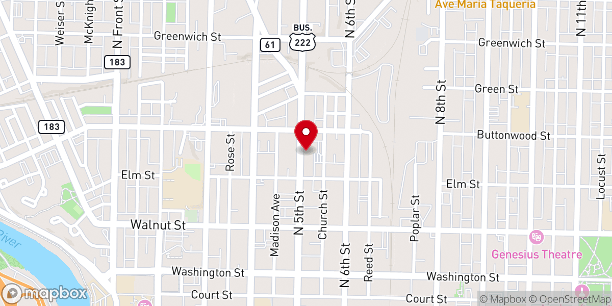 Map showing location of Holy Cross United Methodist Church