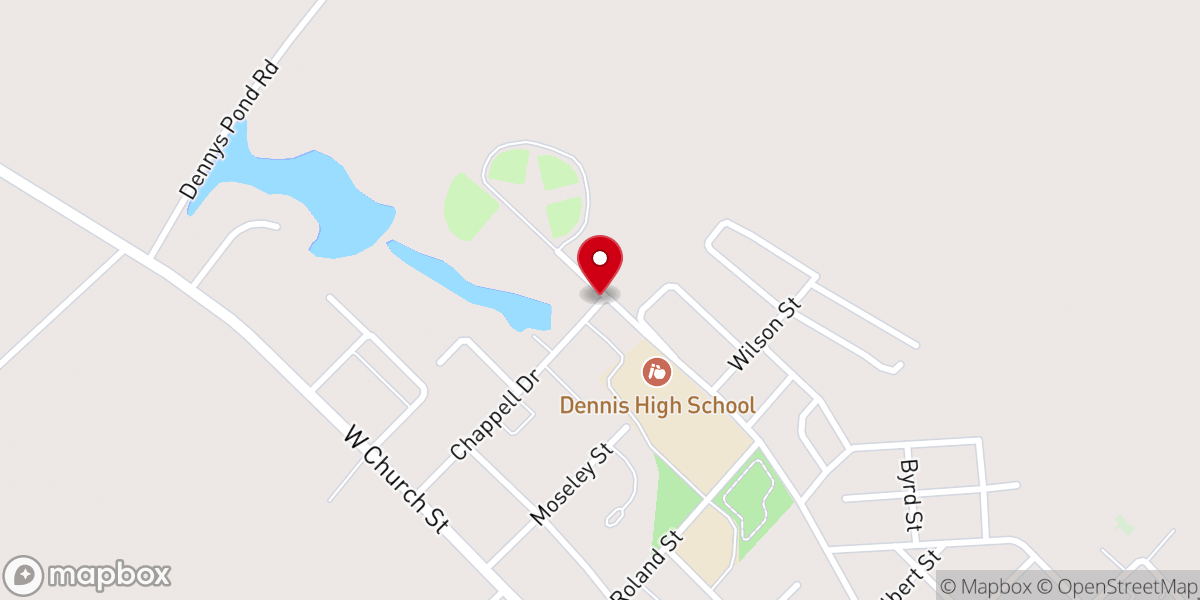 Map showing location of Alice Drive Baptist Church Bishopville Campus