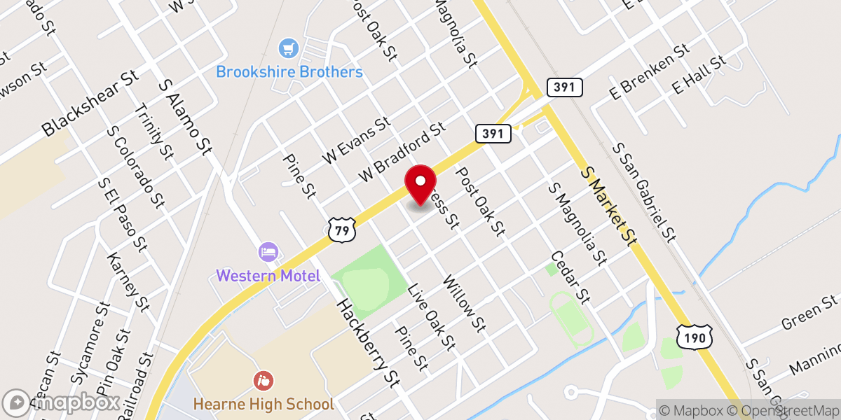 Map showing location of New Elam Missionary Baptist Church