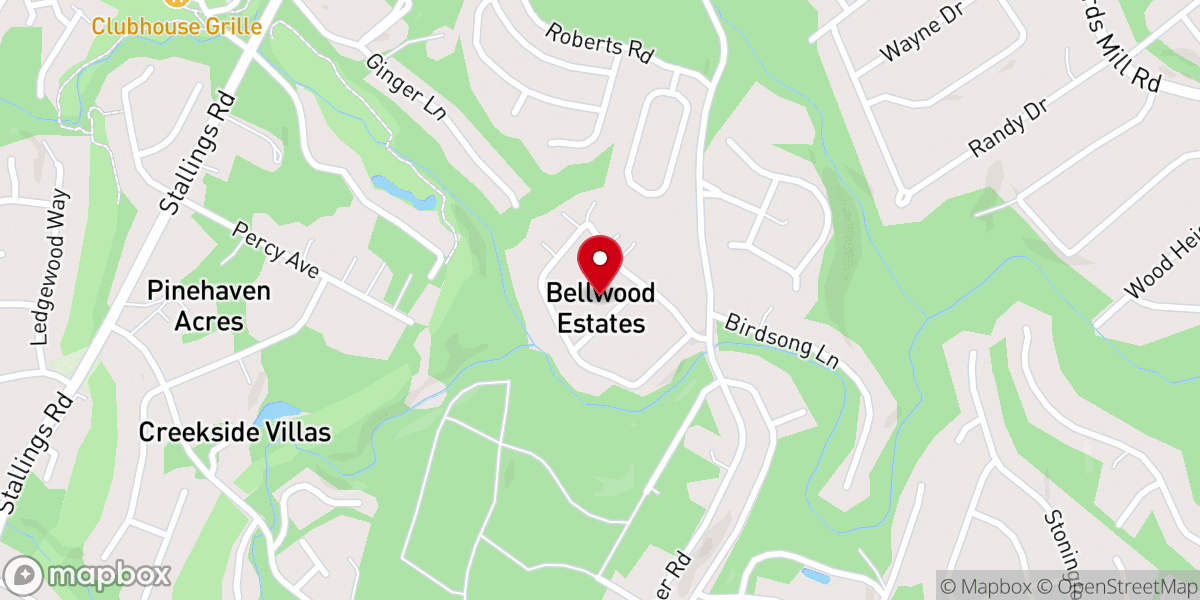 Map showing location of Bethel Calvary Baptist Church