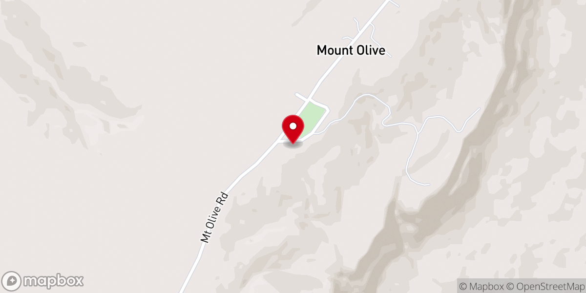 Map showing location of Cumberland Mountain Church-God