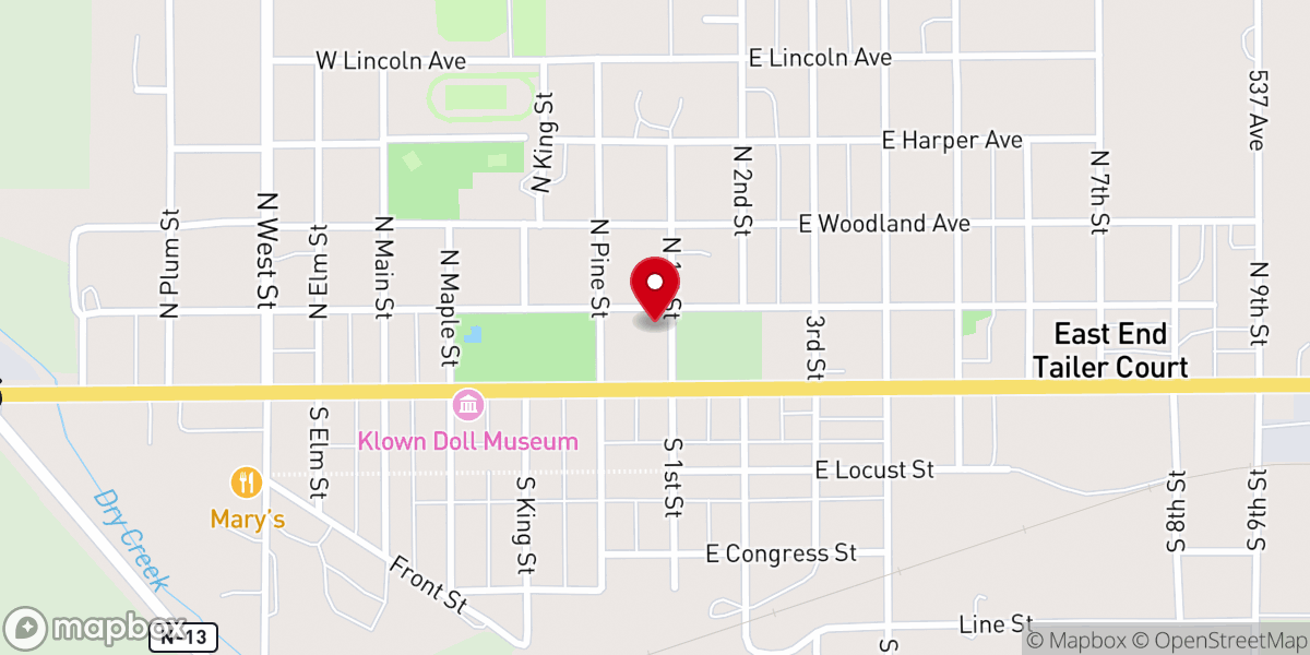 Map showing location of Our Savior's Lutheran Church ELCA