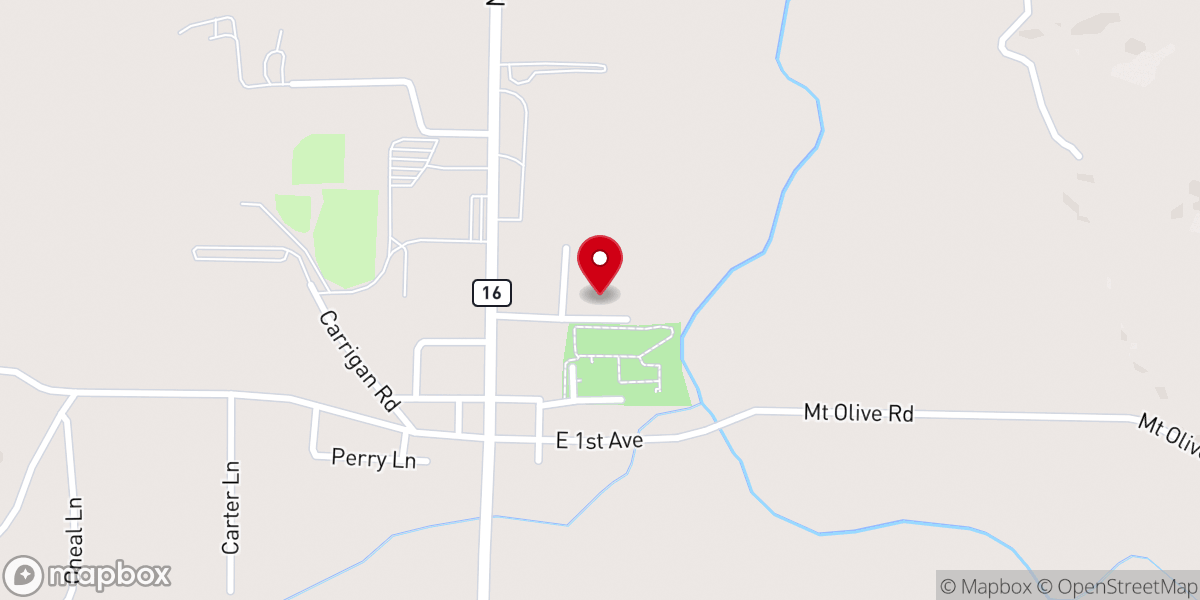 Map showing location of Elkins Community Center