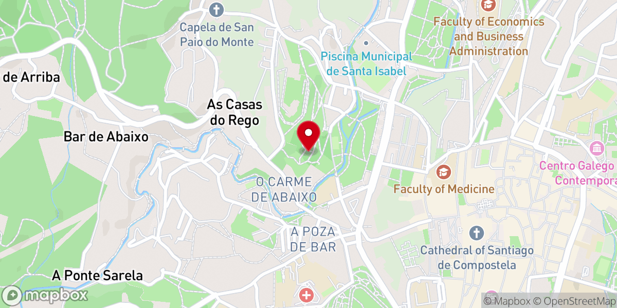 Map showing location of Parque Finca del Espino