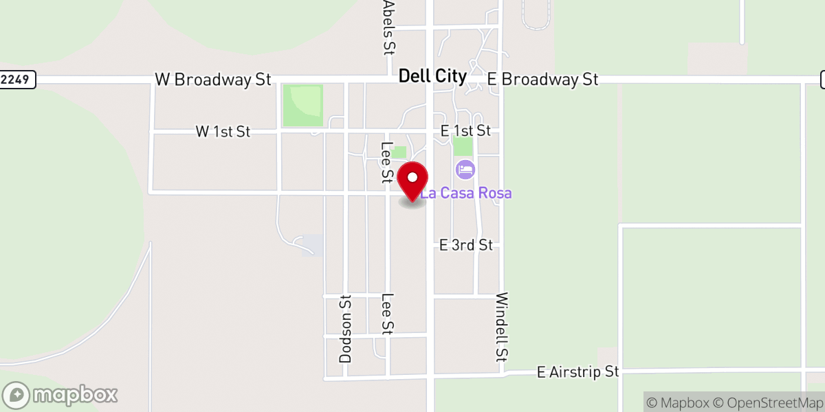 Map showing location of First Baptist Church