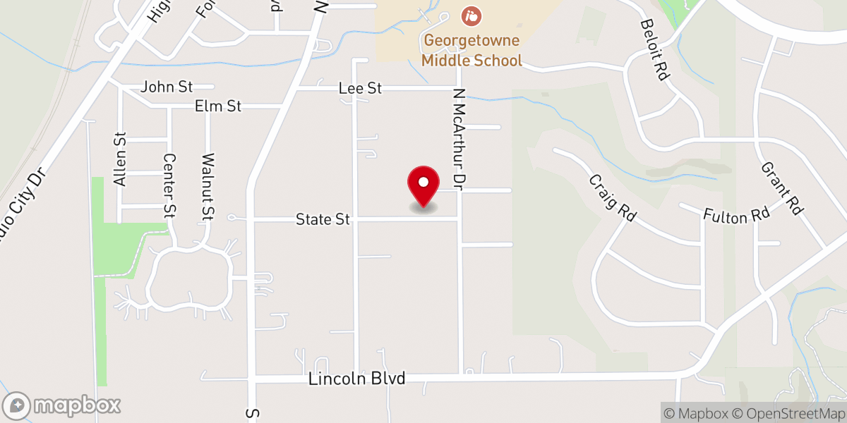 Map showing location of The Pentecostals of Pekin