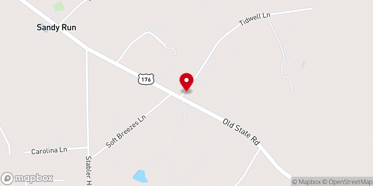 Map showing location of Cornerstone Christian Center