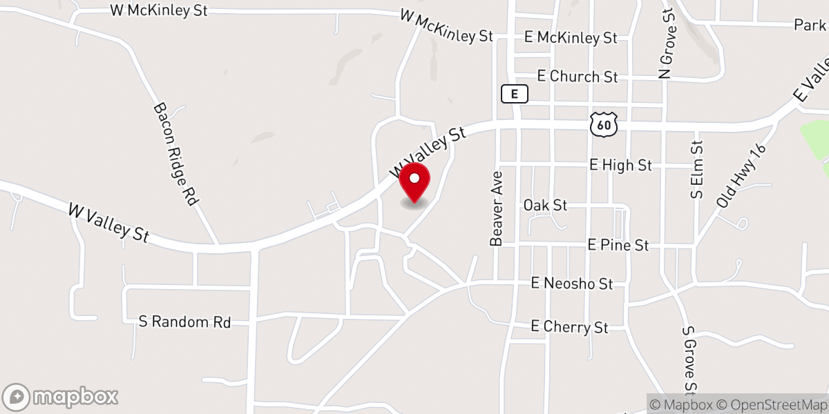 Map showing location of First Church of God
