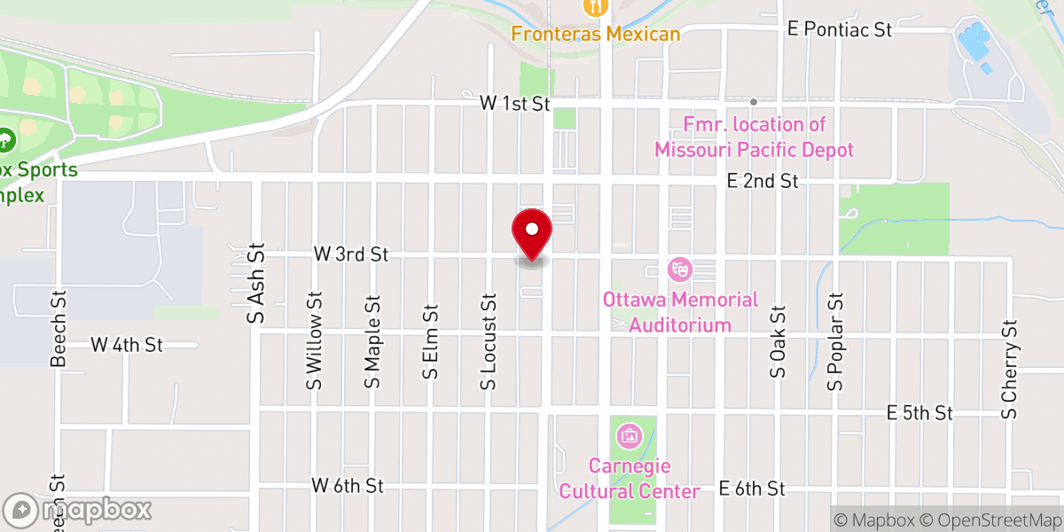 Map showing location of Ottawa Church AirBnb