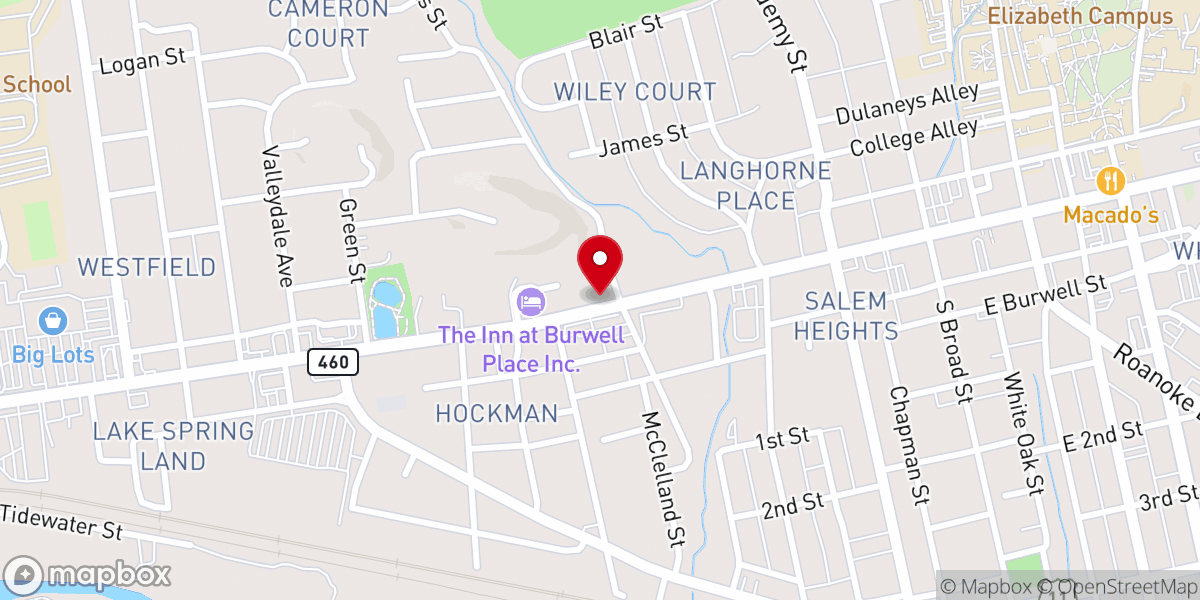 Map showing location of Salem Church of Christ
