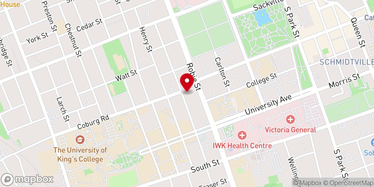 Map showing location of St. Andrew's United Church