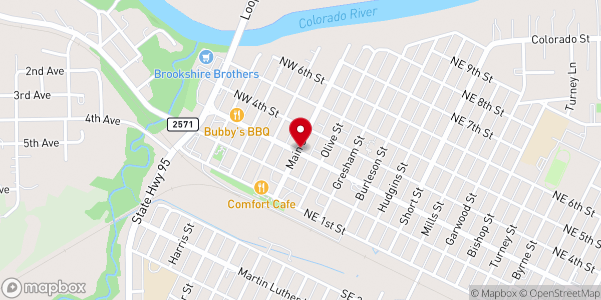 Map showing location of Smithville