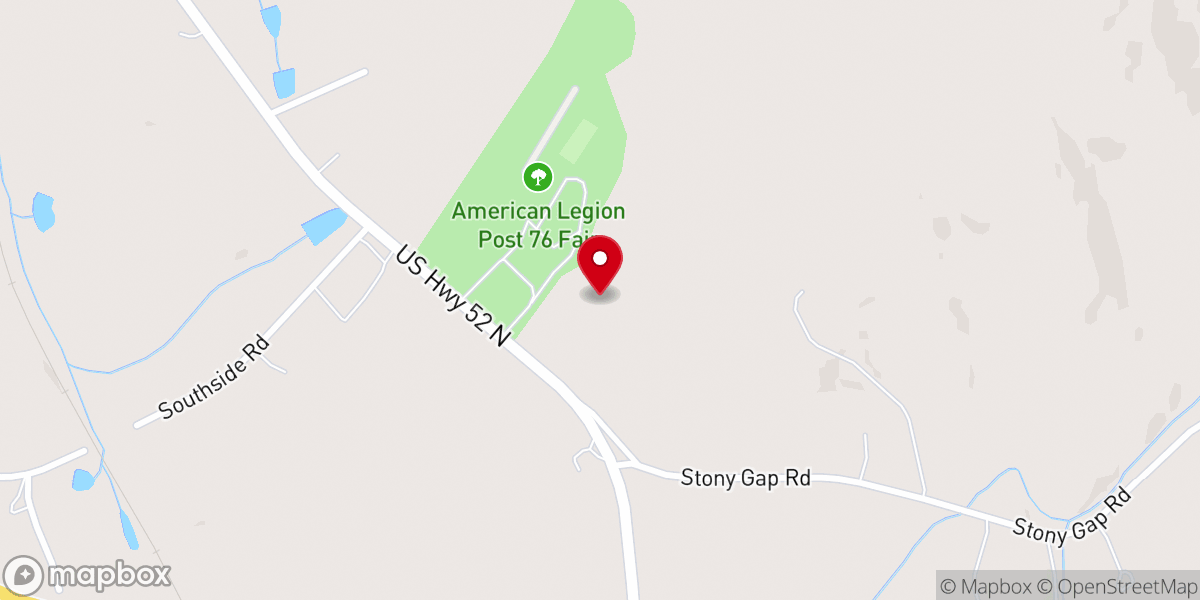 Map showing location of Albemarle Foursquare Church