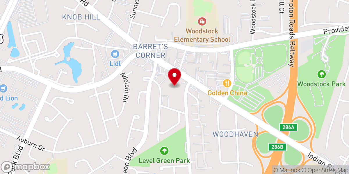 Map showing location of St. Mary & St. Abraam Coptic Orthodox Church Virginia Beach
