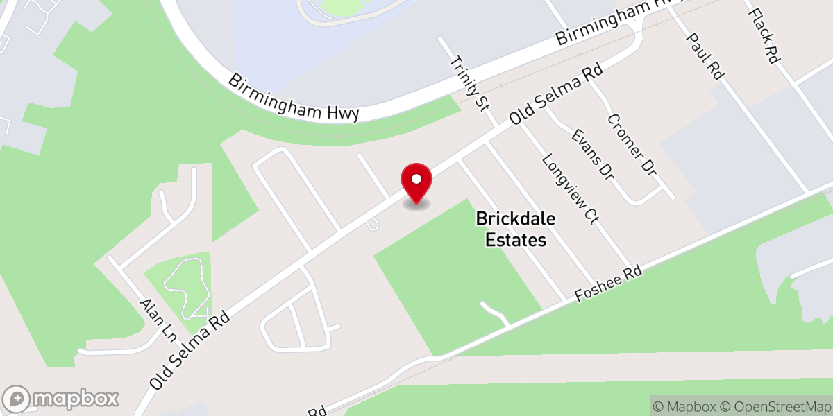 Map showing location of Montgomery Primitive Baptist Church
