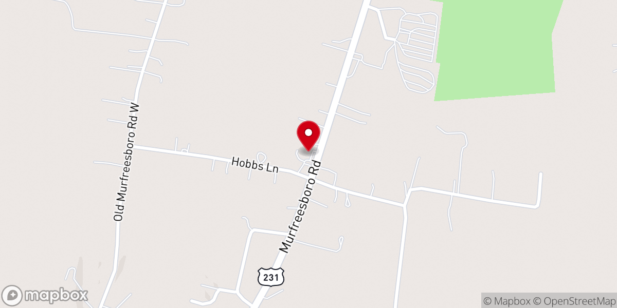 Map showing location of Cornerstone Baptist Church