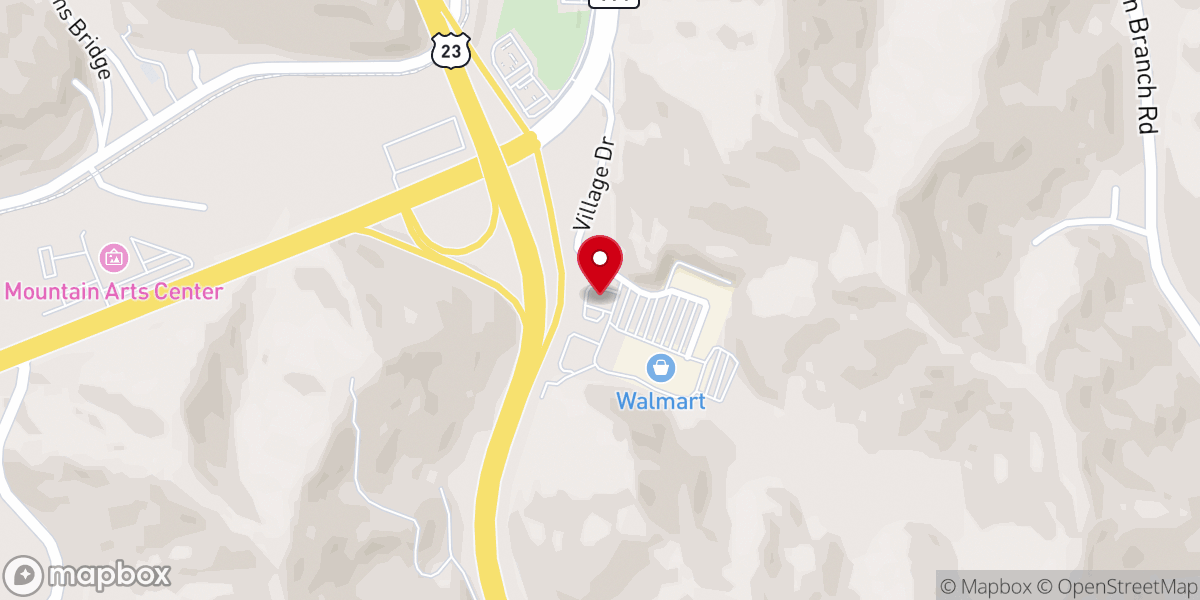 Map showing location of McDonald's