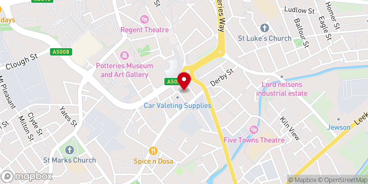 Map showing location of Sacred Heart Catholic Church, Hanley