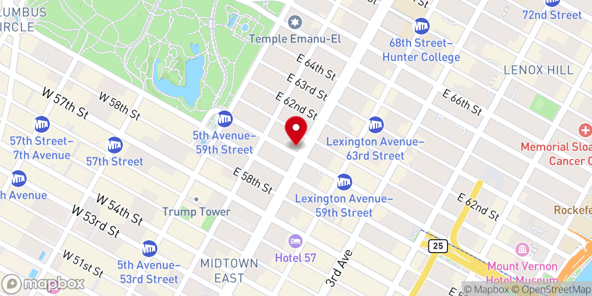 Map showing location of Christ Church NYC
