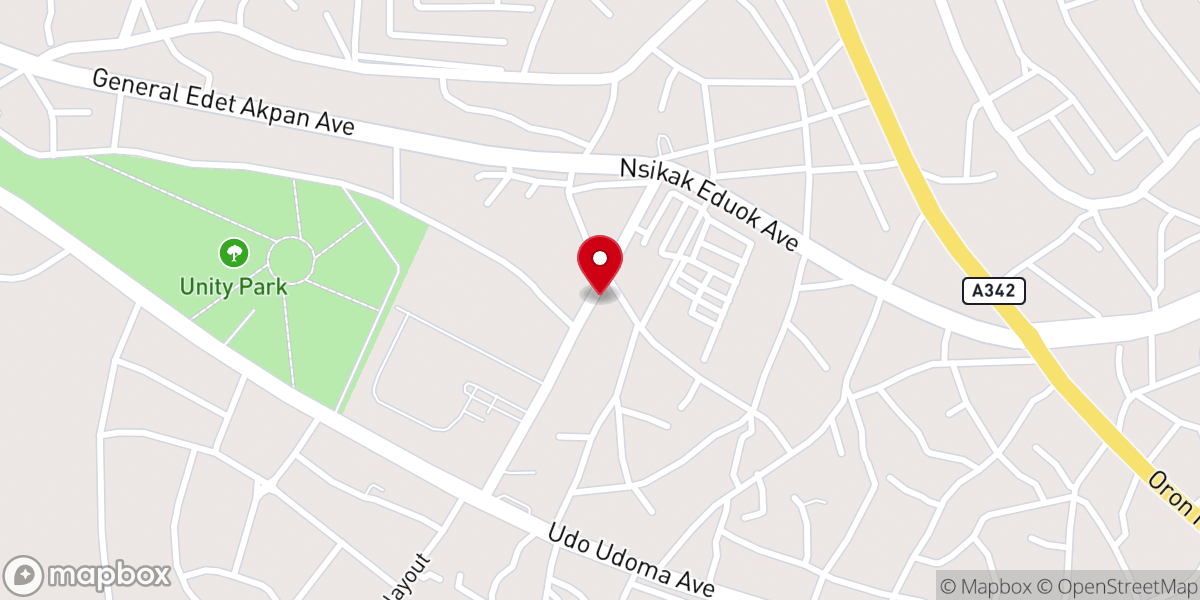 Map showing location of CHRIST EMBASSY UYO DSP REGION