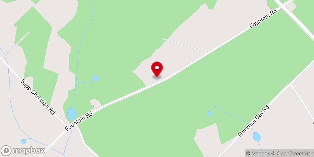 Map showing location of New Providence Baptist Church