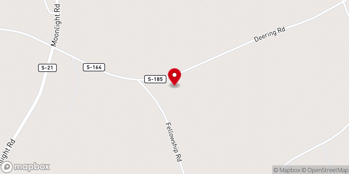 Map showing location of Rosemary Baptist Church