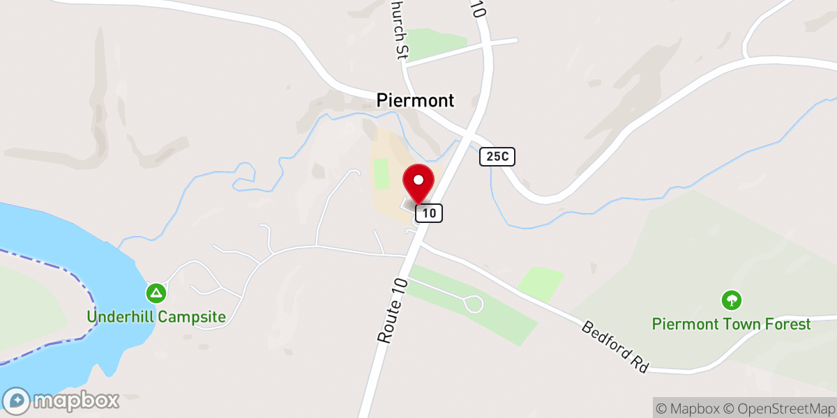 Map showing location of Piermont Town Old Church Building