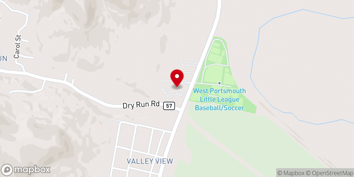 Map showing location of Dry Run Church of Christ