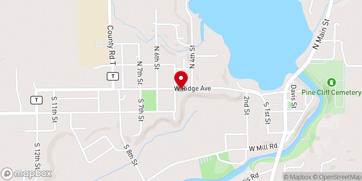 Map showing location of First Presbyterian Church
