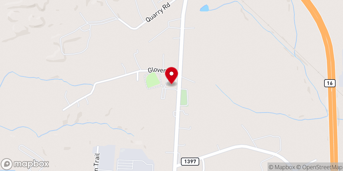 Map showing location of Hill's Chapel United Methodist Church