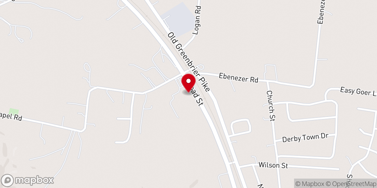 Map showing location of Calvary Baptist Church - Upward Basketball and Cheerleading