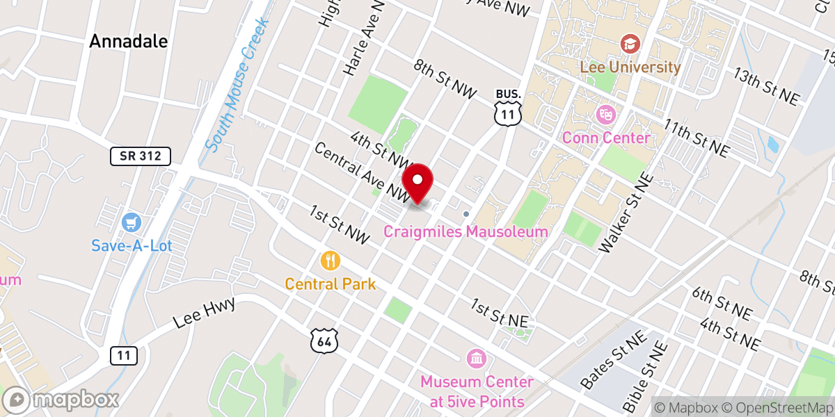 Map showing location of Broad Street United Methodist Church