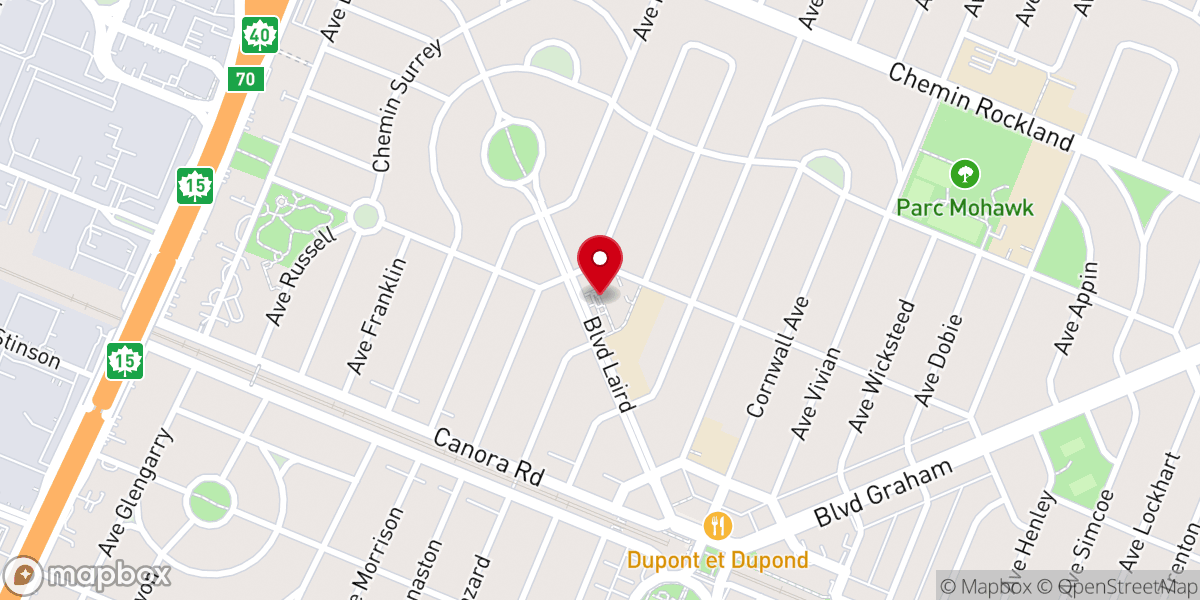 Map showing location of St. Joseph of Mont-Royal Catholic Church