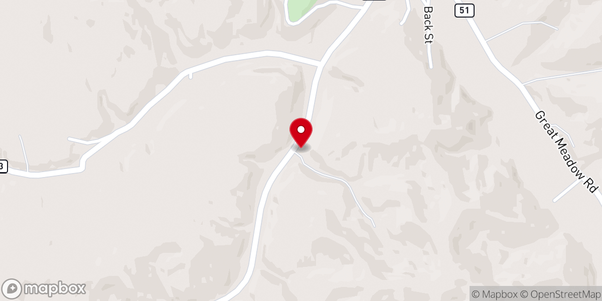 Map showing location of Bloom Free Will Baptist Church
