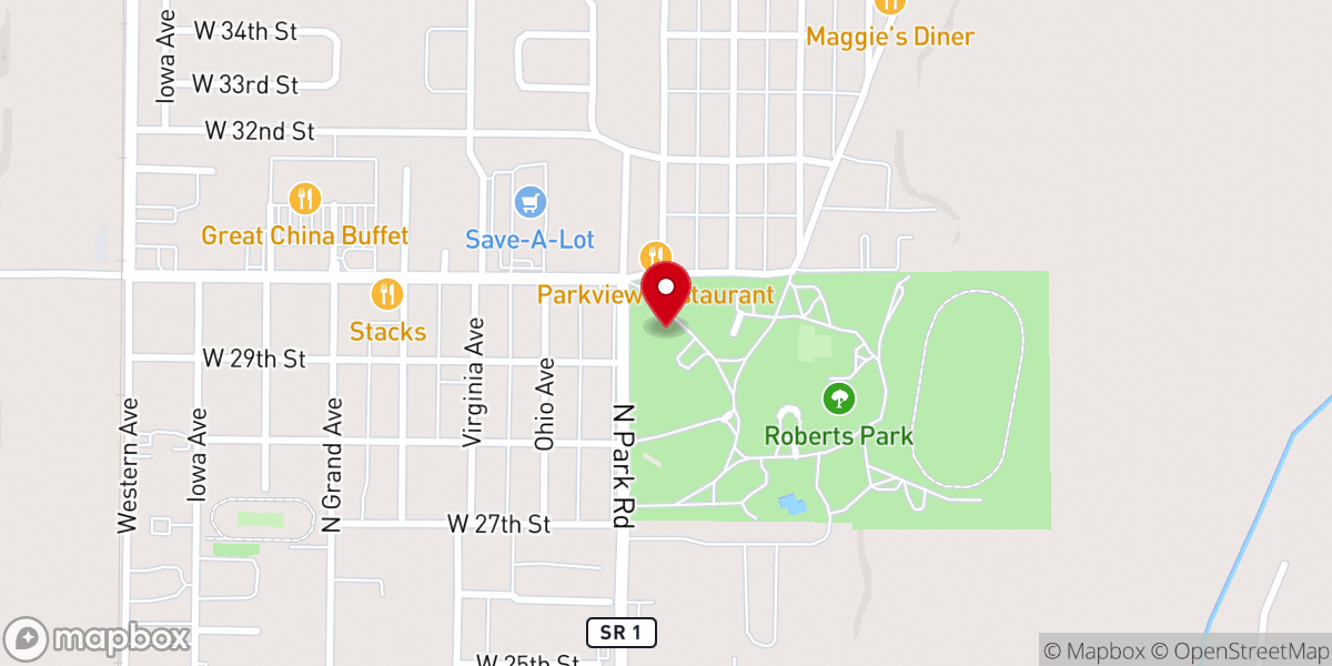 Map showing location of John H. Miller Community Center