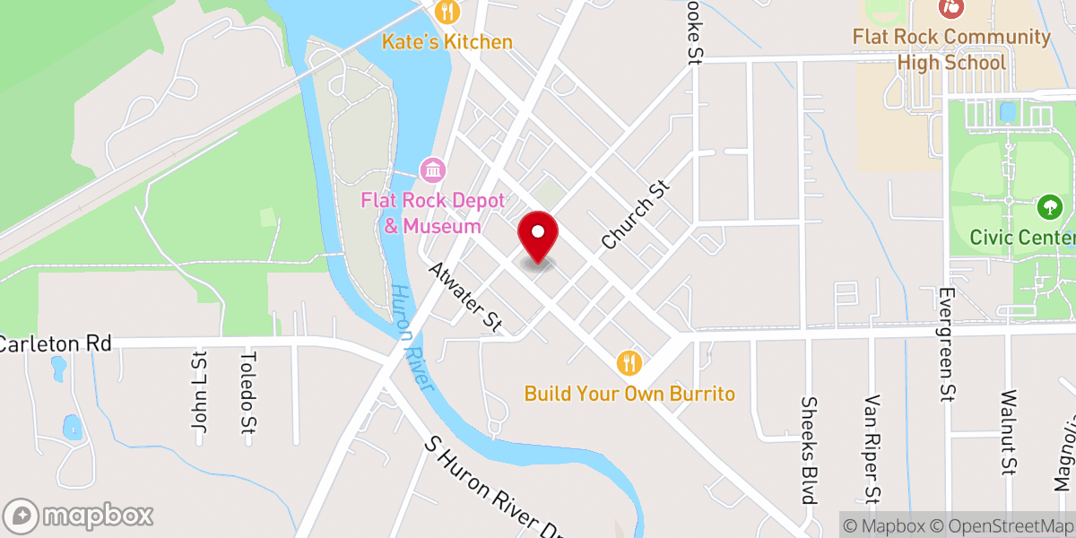 Map showing location of First Congregational Church