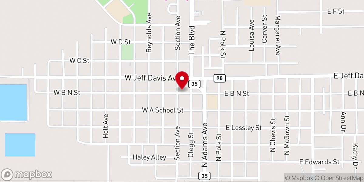 Map showing location of Manna Christian Service Center