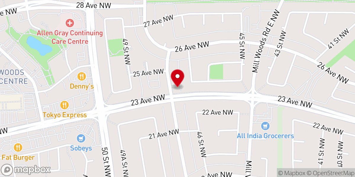 Map showing location of ICNA Edmonton