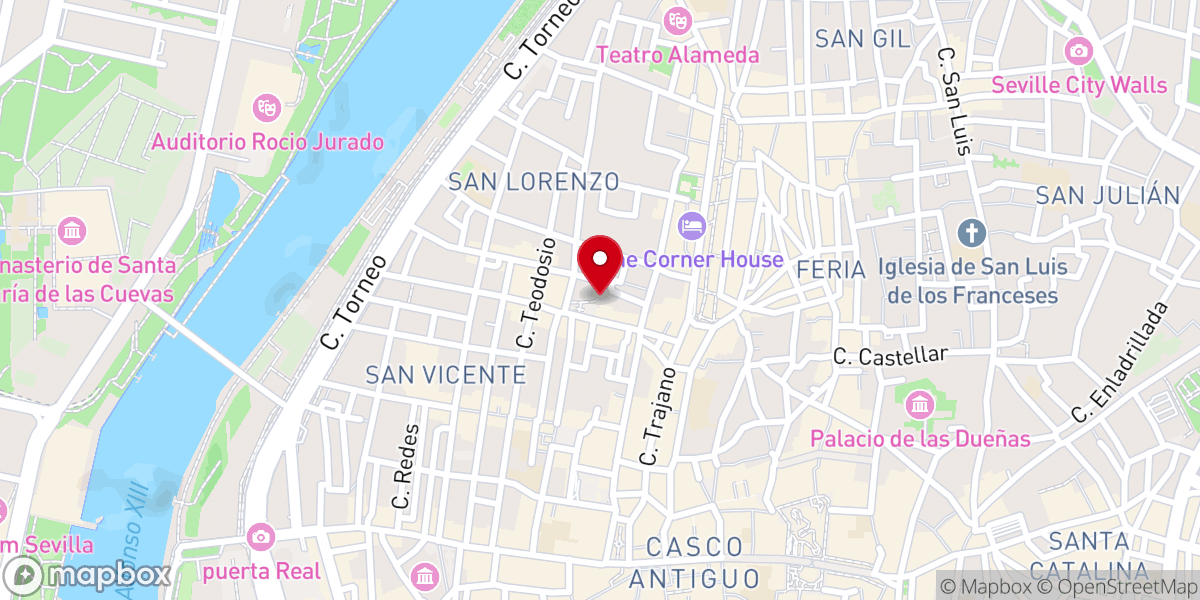 Map showing location of Basílica de Jesús del Gran Poder