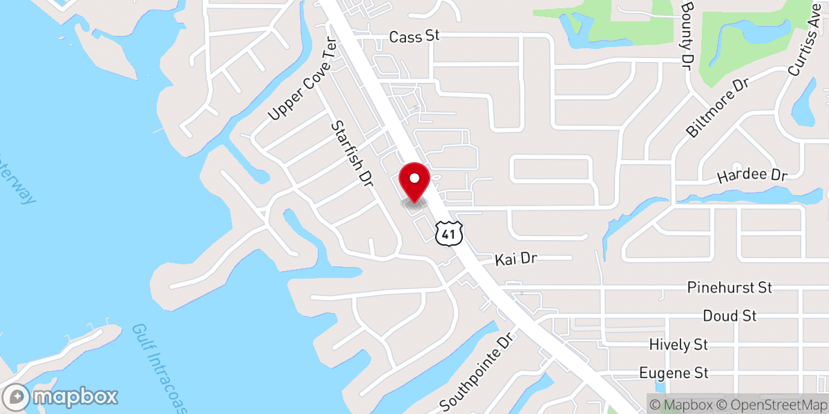 Map showing location of Robert Toale & Sons Celebration of Life Center